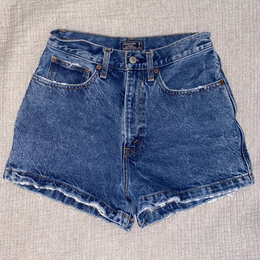 Abercrombie high rise denim shorts